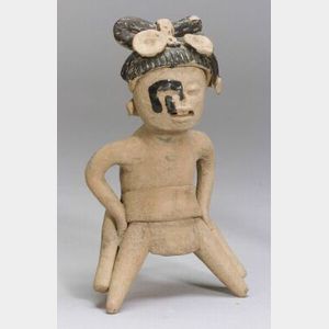 Pre-Columbian Pottery Warrior Figure