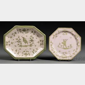 Pottery Platter and Ten Plates
