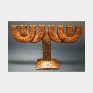 108 Chanukah Menorah Crown Shaped Metal Candle Cups - Copper