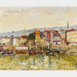 Arthur Fillon (French, 1900-1974) Honfleur, le Port