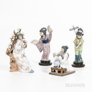 Four Lladro Japanese Figures