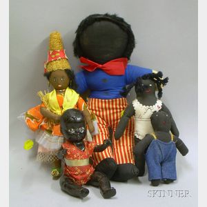 Five Assorted Small Black Dolls