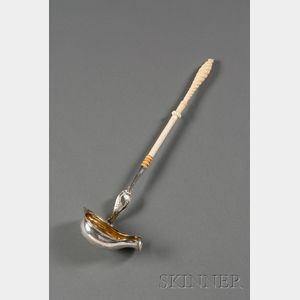 German Silver and Ivory Toddy Ladle