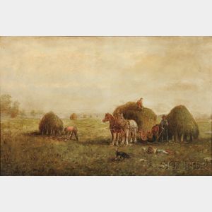 Wesley Elbridge Webber (American, 1841-1914) Loading Hay