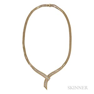 18kt Gold and Diamond Necklace, Grosse, Retailed by Cartier
