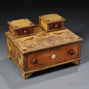 Fancy Paint-decorated Lady's Sewing Box
