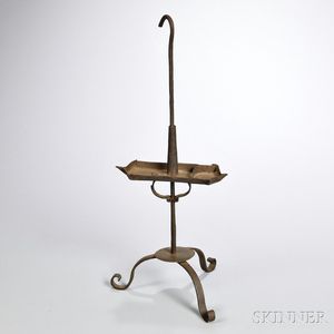 Wrought Iron Adjustable Grease Lamp