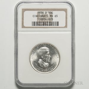 1936-D Cincinnati Commemorative Half Dollar, NGC MS65. 
