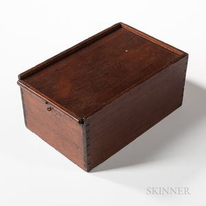 Walnut and Pine Slide-lid Box