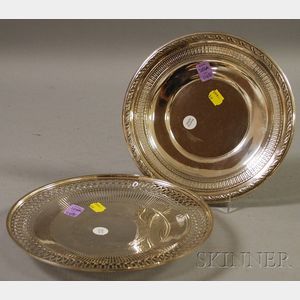 Two Reticulated American Sterling Cake Plates
