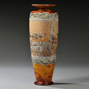 Royal Doulton Hannah Barlow Decorated Stoneware Vase