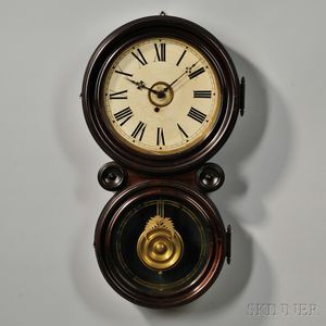 E. Ingraham Rosewood "Ionic" Wall Clock