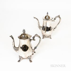 Two Silver-plated Coffeepots