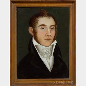 Attributed to Benjamin Greenleaf (Massachusetts, 1786-1864) Portrait of Samuel Bundy.