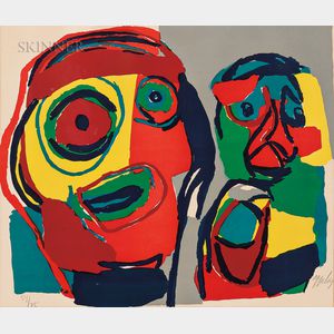 Karel Appel (Dutch, 1921-2006) Untitled (Two Figures)