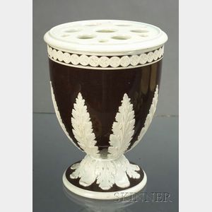 Wedgwood White Terra Cotta Bough Pot and Cover