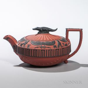 Wedgwood Rosso Antico Egyptian Ware Teapot and Cover