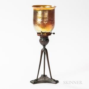 Tiffany Studios Candlestick with Favrile Shade