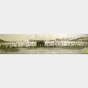 Large Scale Black and White Photograph of the Boston Braves Baseball Club, 1922