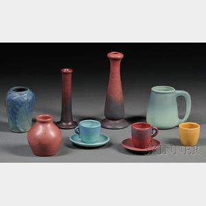 Eight Pieces of Arts & Crafts Pottery