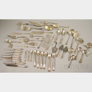 Group of Assorted Sterling Silver and Silver-plated Flatware