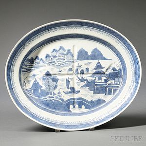 Canton Porcelain Well and Tree Platter