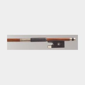 German Silver Mounted Violin Bow, Albert Nurnberger