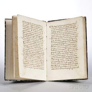 Latin Text Manuscript on Paper, Late 15th-Early 16th Century, Italy.