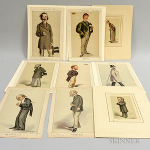 Seven Vanity Fair Prints and Two Others.