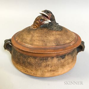 French Ceramic Covered Game Dish