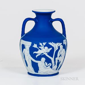 Wedgwood Dark Blue Jasperware Portland Vase