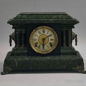 Welch Faux Marble Mantel Clock