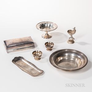 Seven Pieces of Silver Hollowware