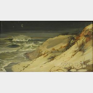 Meredith Wildes Cornell (American, 20th Century) Winter Seascape