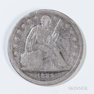 Inscribed Seated Liberty Dollar