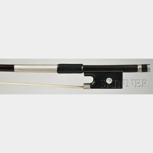 French Nickel Mounted Viola Bow, Francois Peccatte