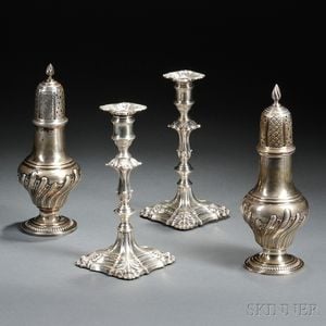 Four Pieces of Victorian Sterling Silver Hollowware