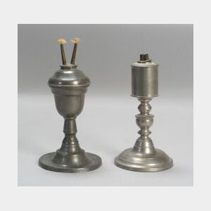 Two Pewter Lamps