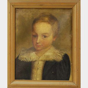 Continental School, 19th Century Portrait of a Young Boy.