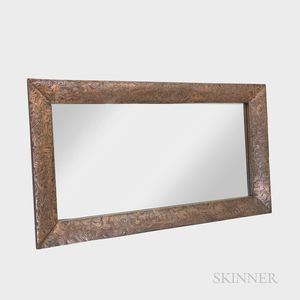 Albert Gilles (French/Canadian, 1895-1979) Copper Repoussé Framed Mirror