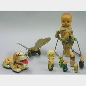 Group of Articulated Toys and Roly-Polys