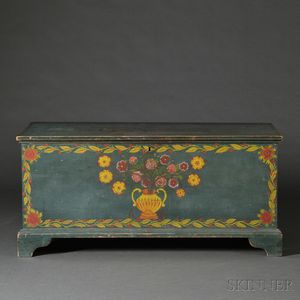 Paint-decorated Pine Blanket Chest