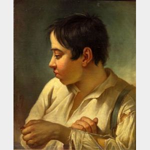 Heinrich Thurnes (German, 1833-1865) Boy with a Penny