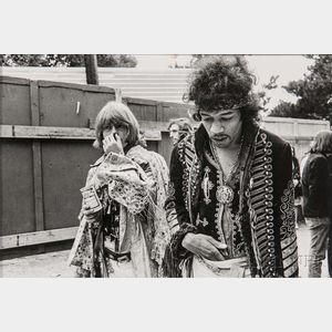 Jim Marshall (American, 1936-2010) Jimi Hendrix and Brian Jones, Monterey Pop Festival