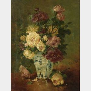 Eugene Henri Cauchois (French, 1850-1911) Floral Still Life