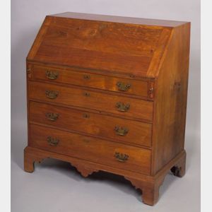 Chippendale Walnut Slant-lid Desk
