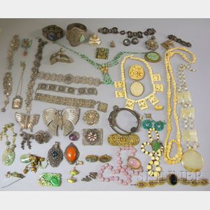 Group of Asian and Silver Jewelry
