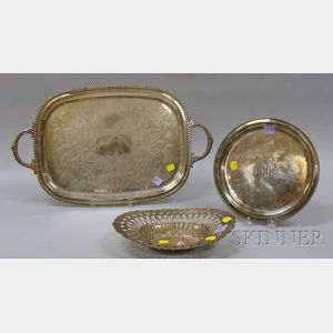 Whiting Sterling Silver Reticulated Basket
