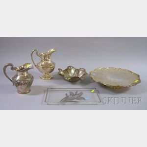 Group of Five Silver Plated Serving Pieces