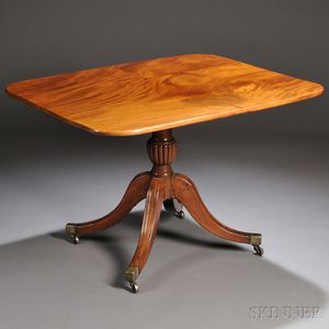 English Empire-style Mahogany Tilt-top Table